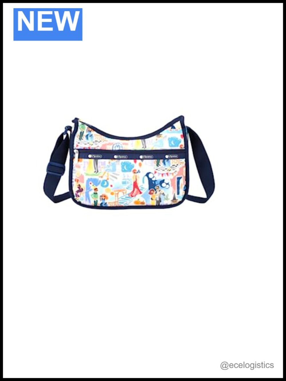 Nylon LeSportsac Classic Hobo Crossbody Bag with Cosmetic Bag, Zippered Pockets